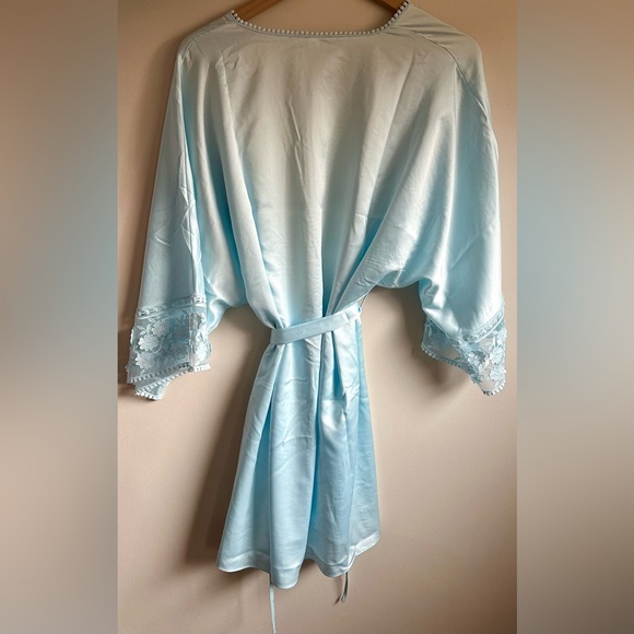 Blue Satin Robe - Picture 4 of 7